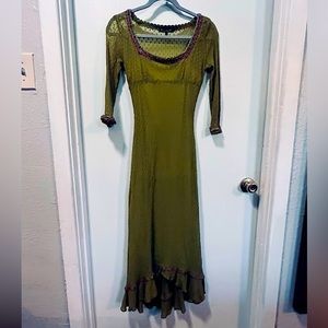 RARE Vintage 90’s Sage Green Betsey Johnson Dress